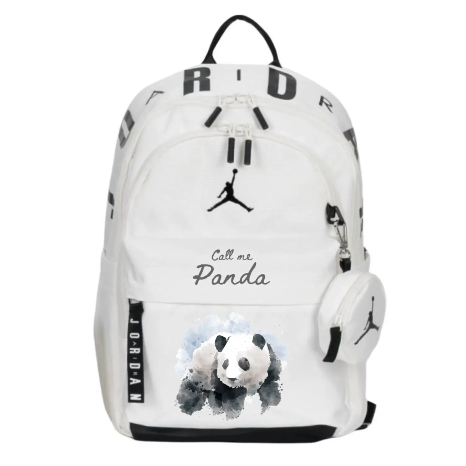 Jordan Полиэстеровый рюкзак обычный унисекс белый, Watercolor Panda
Jordan Полиэстеровый рюкзак обычный унисекс белый, Watercolor Panda