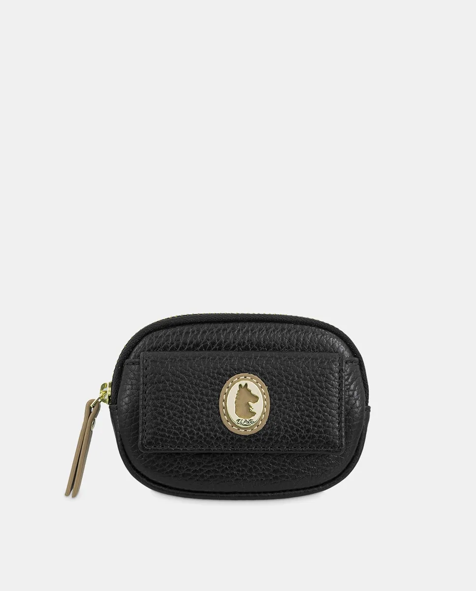 Круглый кошелек с внешним держателем для карт El Potro, черный
Круглый кошелек с внешним держателем для карт El Potro, черный