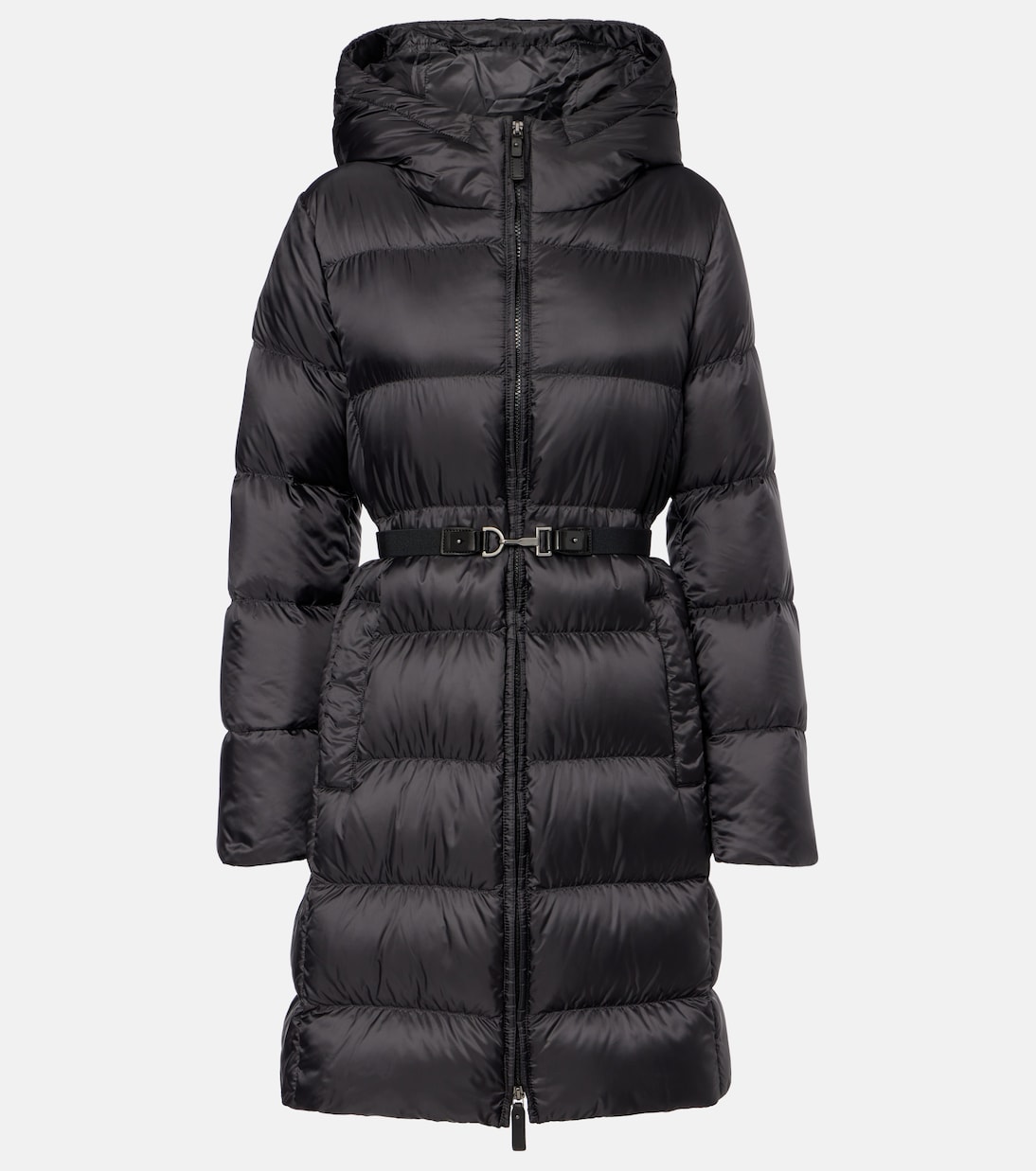 Стеганое пуховое пальто с поясом Max Mara, черный
Стеганое пуховое пальто с поясом Max Mara, черный