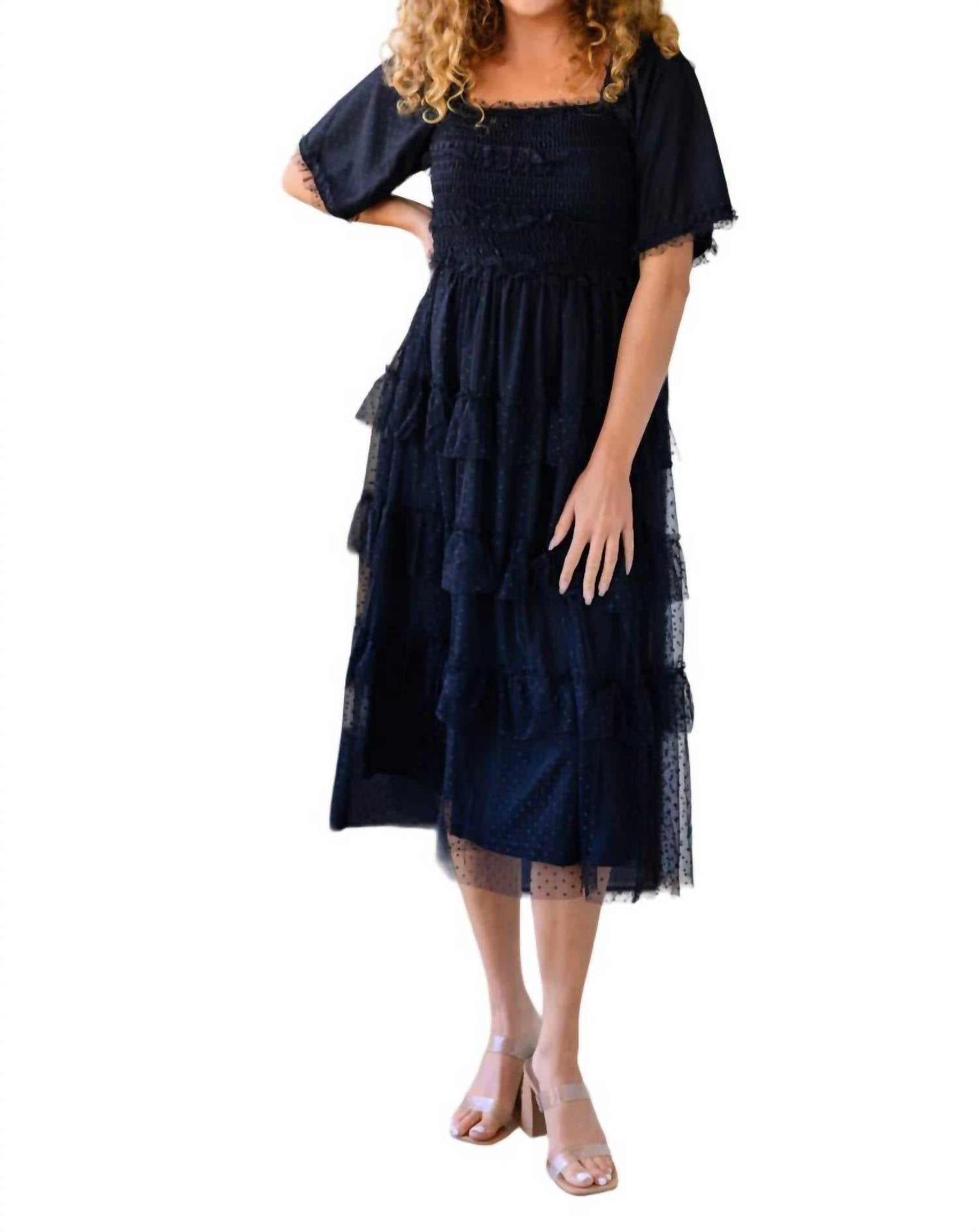 Платье миди Midnight Waltz синего цвета Polagram
Платье миди Midnight Waltz синего цвета Polagram