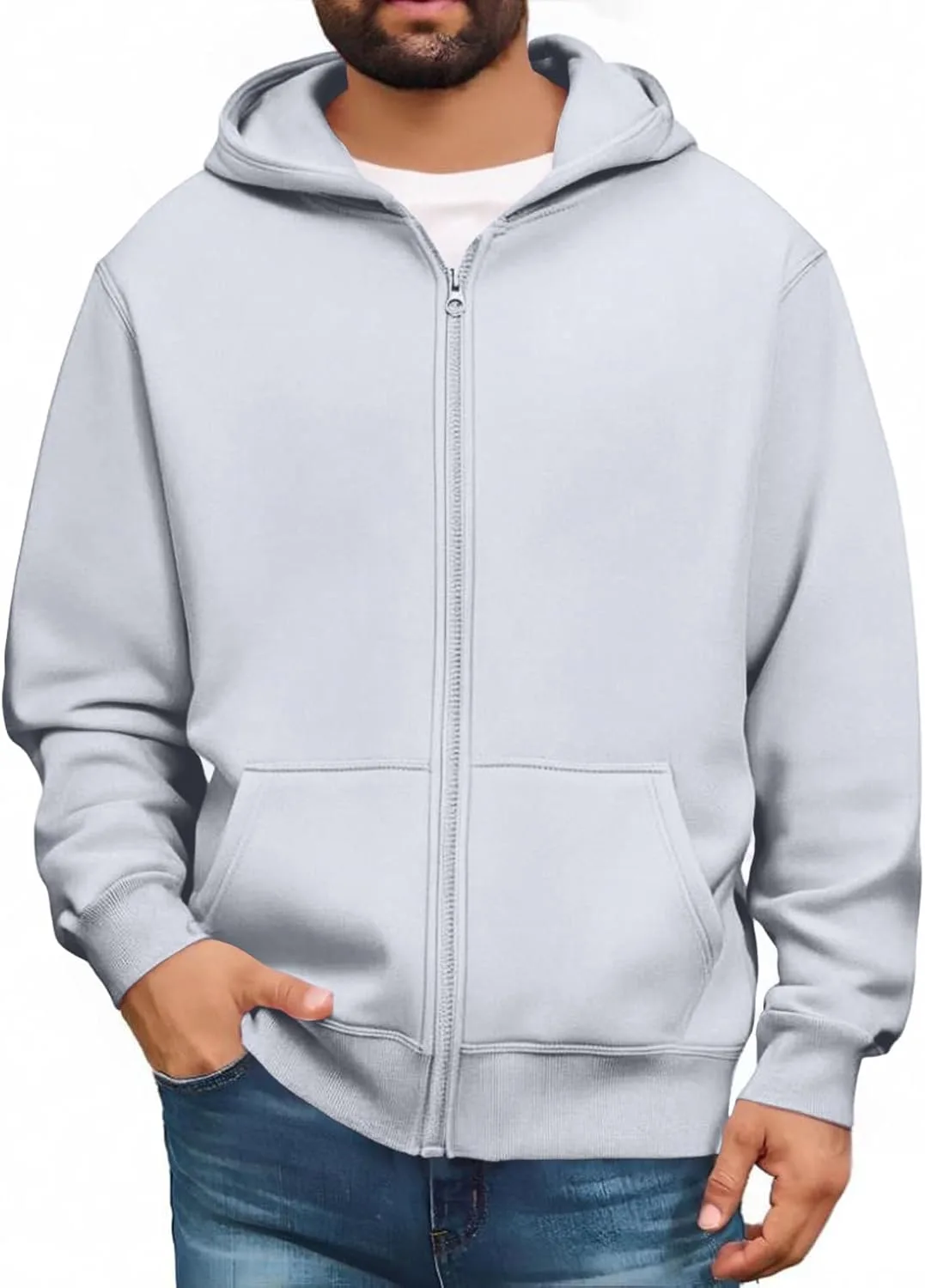 GOFULY Zip Up Hoodie Men, стильный флисовый свитшот Plus Size, с капюшоном и карманами
GOFULY Zip Up Hoodie Men, стильный флисовый свитшот Plus Size, с капюшоном и карманами