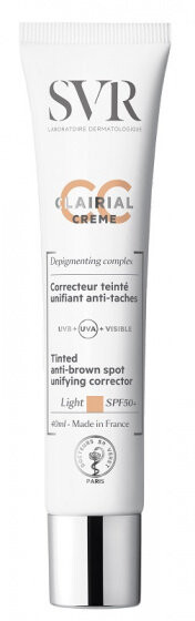 SVR Clairial CC Creme, вечерний консилер для светлого тона кожи, SPF50+, 40 мл Filorga 
SVR Clairial CC Creme, вечерний консилер для светлого тона кожи, SPF50+, 40 мл Filorga