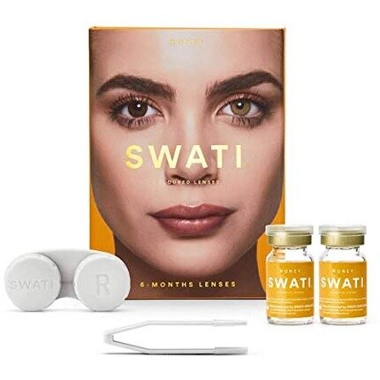 SWATI Cosmetics Натуральные цветные контактные линзы медовые (ореховые) 0,0 диоптрий, кривая основания 8,7 мм, диаметр 14,20 мм
SWATI Cosmetics Натуральные цветные контактные линзы медовые (ореховые) 0,0 диоптрий, кривая основания 8,7 мм, диаметр 14,20 мм
