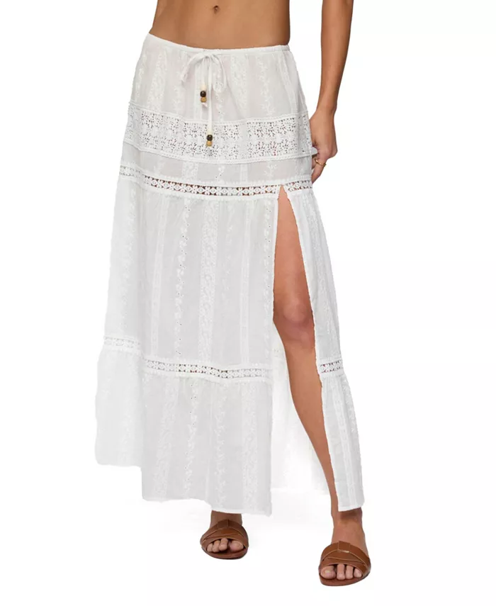 Женская вышитая хлопковая макси-юбка с разрезом и кружевом Edikted, белый
Женская вышитая хлопковая макси-юбка с разрезом и кружевом Edikted, белый