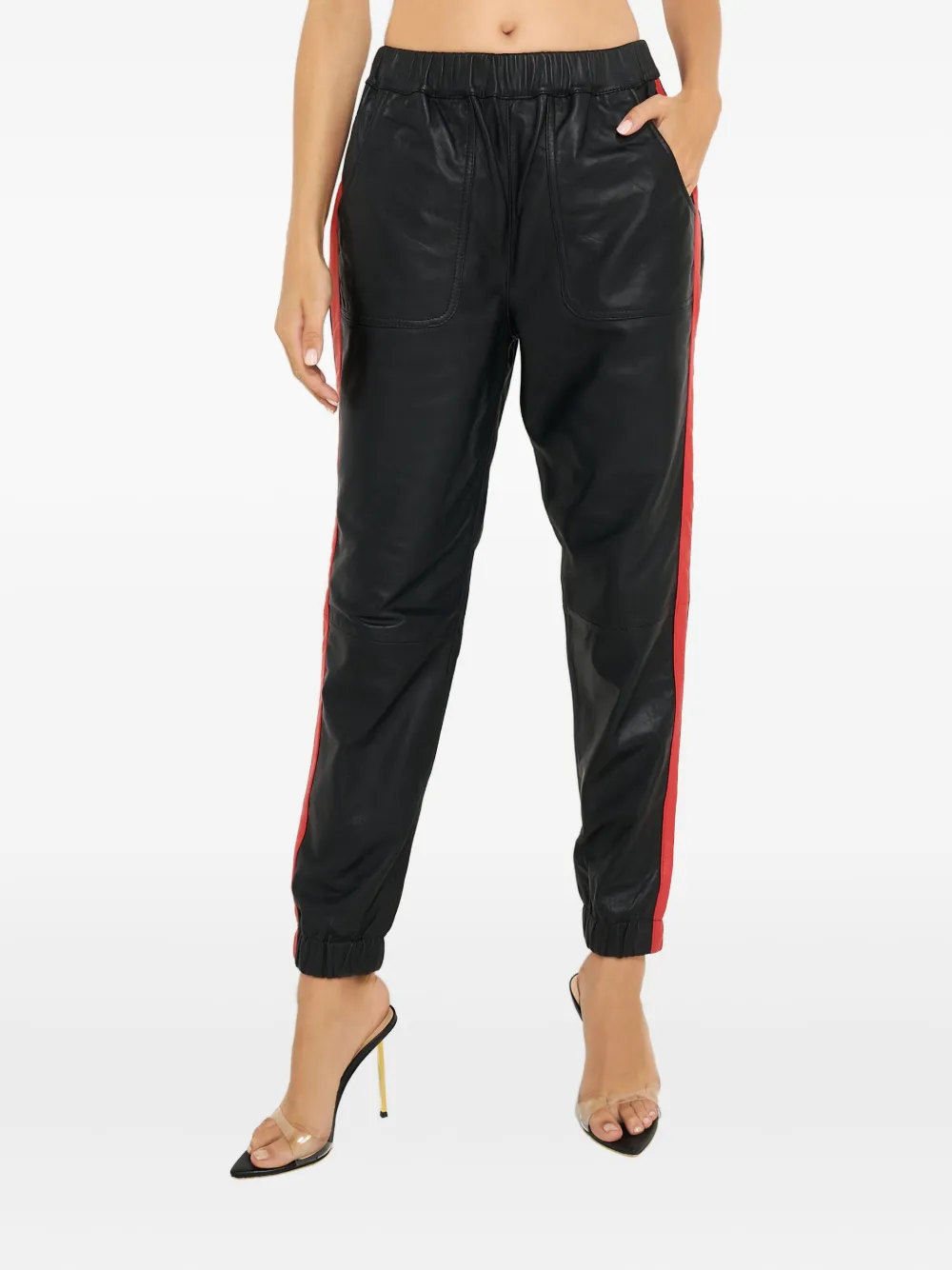 Кожаные брюки с эластичными полосками One Teaspoon, черный
Кожаные брюки с эластичными полосками One Teaspoon, черный
