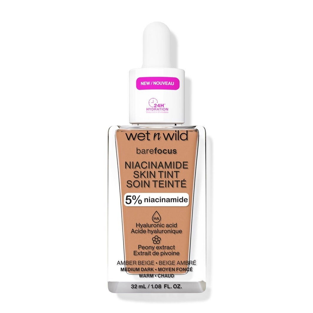 Тональный крем для лица bare focus niacinamide skin tint Wet N Wild, amber beige, объем 32 мл
Тональный крем для лица bare focus niacinamide skin tint Wet N Wild, amber beige, объем 32 мл