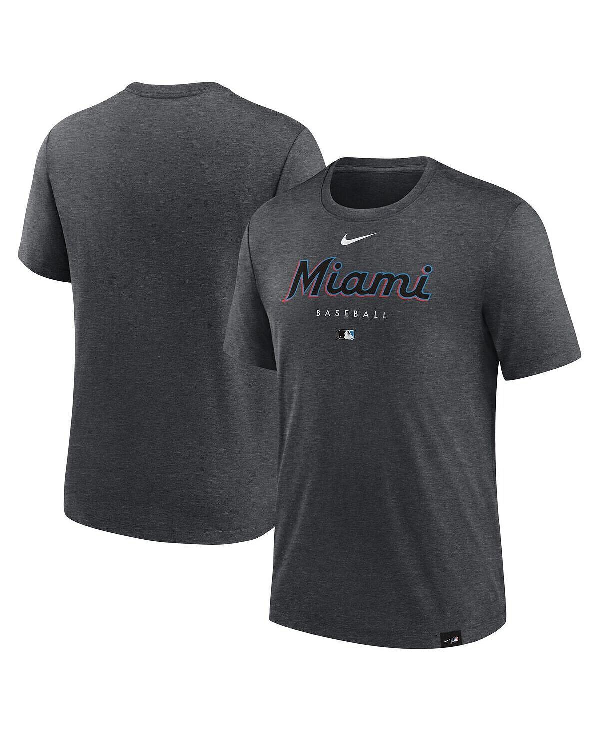 Мужская футболка цвета древесного угля Heather Miami Marlins Authentic Collection Early Work Tri-Blend Performance Nike
Мужская футболка цвета древесного угля Heather Miami Marlins Authentic Collection Early Work Tri-Blend Performance Nike