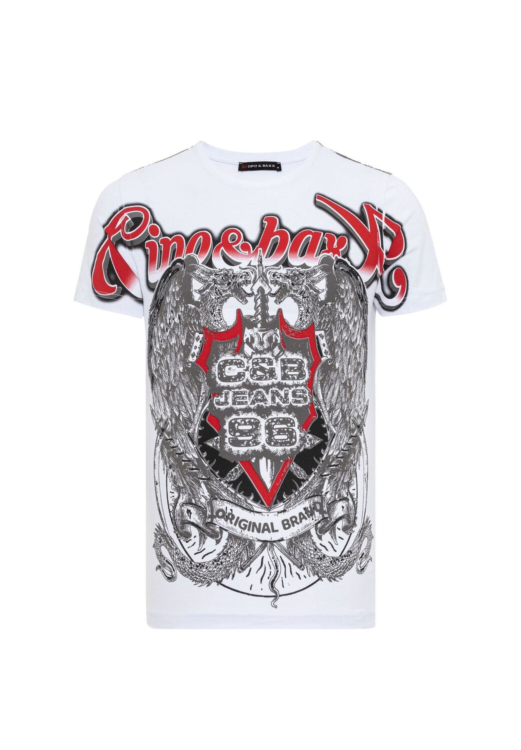 Футболка с модным принтом спереди и сзади CIPO & BAXX, белый
Футболка с модным принтом спереди и сзади CIPO & BAXX, белый