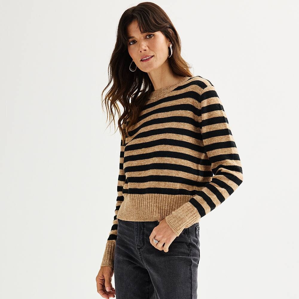 Миниатюрный женский свитер Sonoma Goods For Life с круглым вырезом, цвет Black Brown Stripe
Миниатюрный женский свитер Sonoma Goods For Life с круглым вырезом, цвет Black Brown Stripe