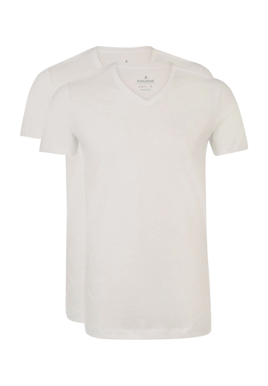 Комплект из 2 мужских футболок с V-образным вырезом RAGMAN 
Комплект из 2 мужских футболок с V-образным вырезом RAGMAN