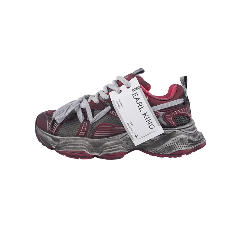 Earl king Амортизирующие износостойкие массивные низкие кроссовки мужские красные, цвет Red 
Earl king Амортизирующие износостойкие массивные низкие кроссовки мужские красные, цвет Red