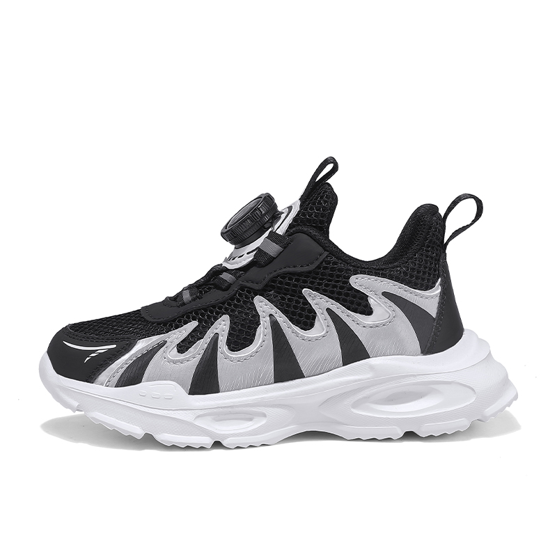 Износостойкие, дышащие, нескользящие, низкие детские кроссовки для бега BOBDOG, черный/белый 
Износостойкие, дышащие, нескользящие, низкие детские кроссовки для бега BOBDOG, черный/белый