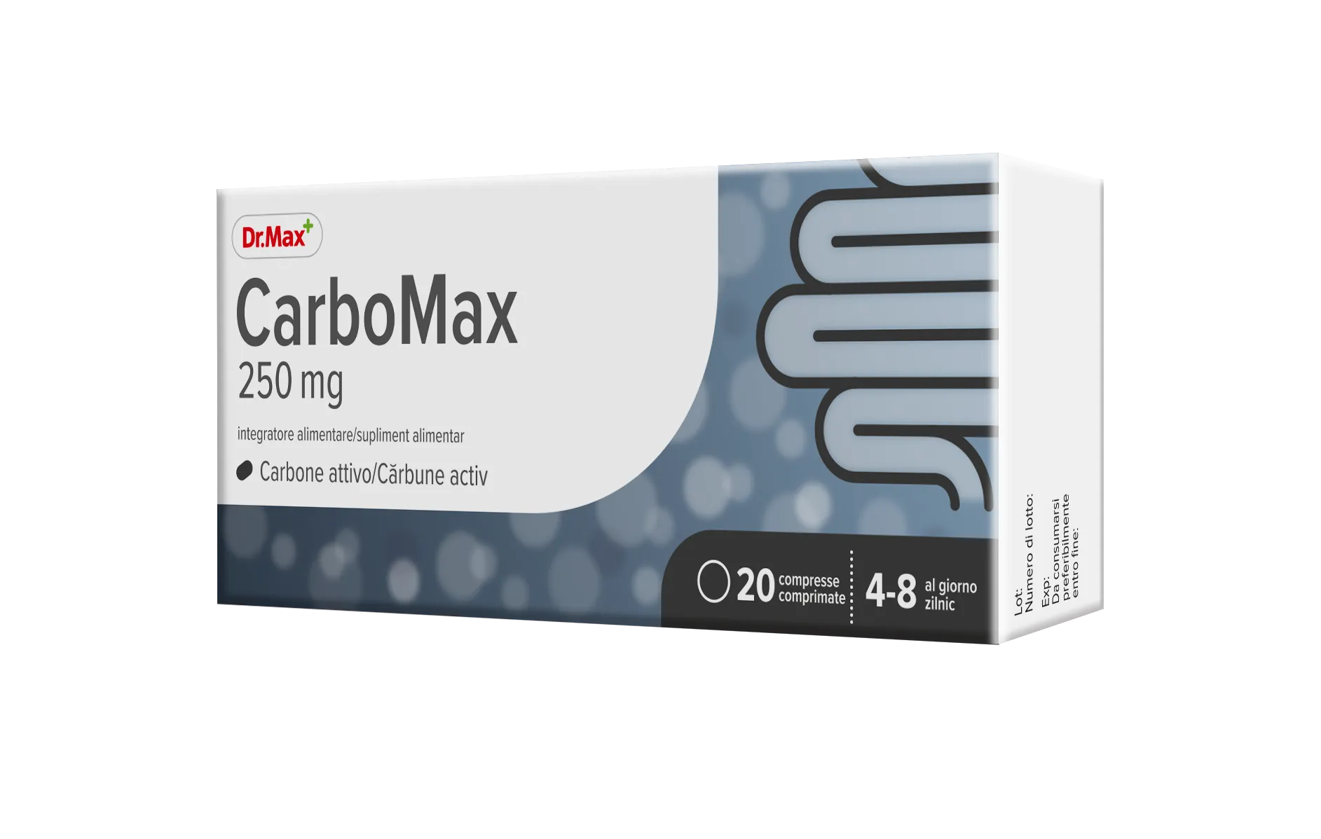 Dr. Max CarboMax 250 мг 20 таблеток Растительная угольная добавка против вздутия живота и газов
Dr. Max CarboMax 250 мг 20 таблеток Растительная угольная добавка против вздутия живота и газов
