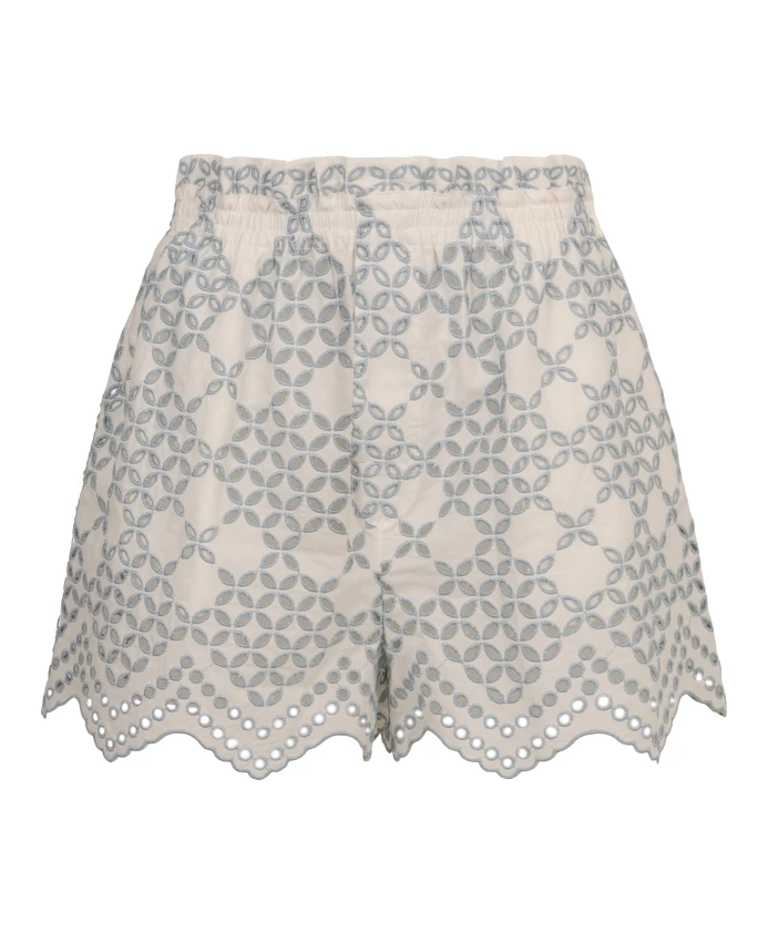 Эластичные шорты из смесового хлопка Broderie anglaise Raquel Diniz, белый
Эластичные шорты из смесового хлопка Broderie anglaise Raquel Diniz, белый