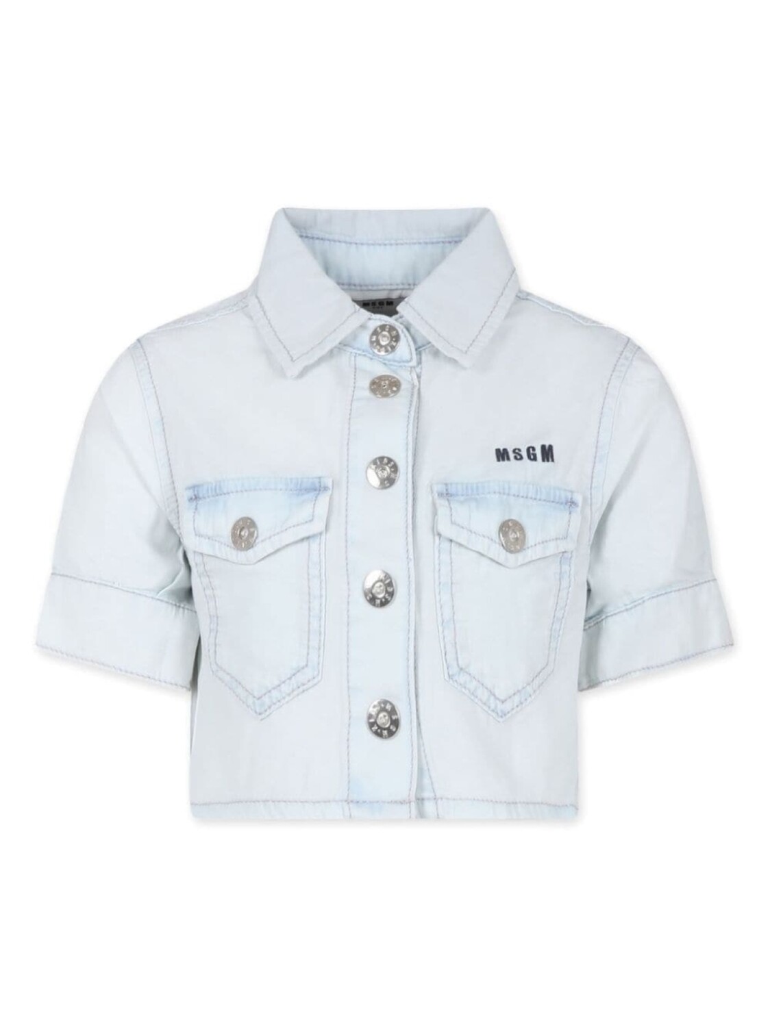 MSGM Kids укороченная рубашка с вышитым логотипом, синий
MSGM Kids укороченная рубашка с вышитым логотипом, синий