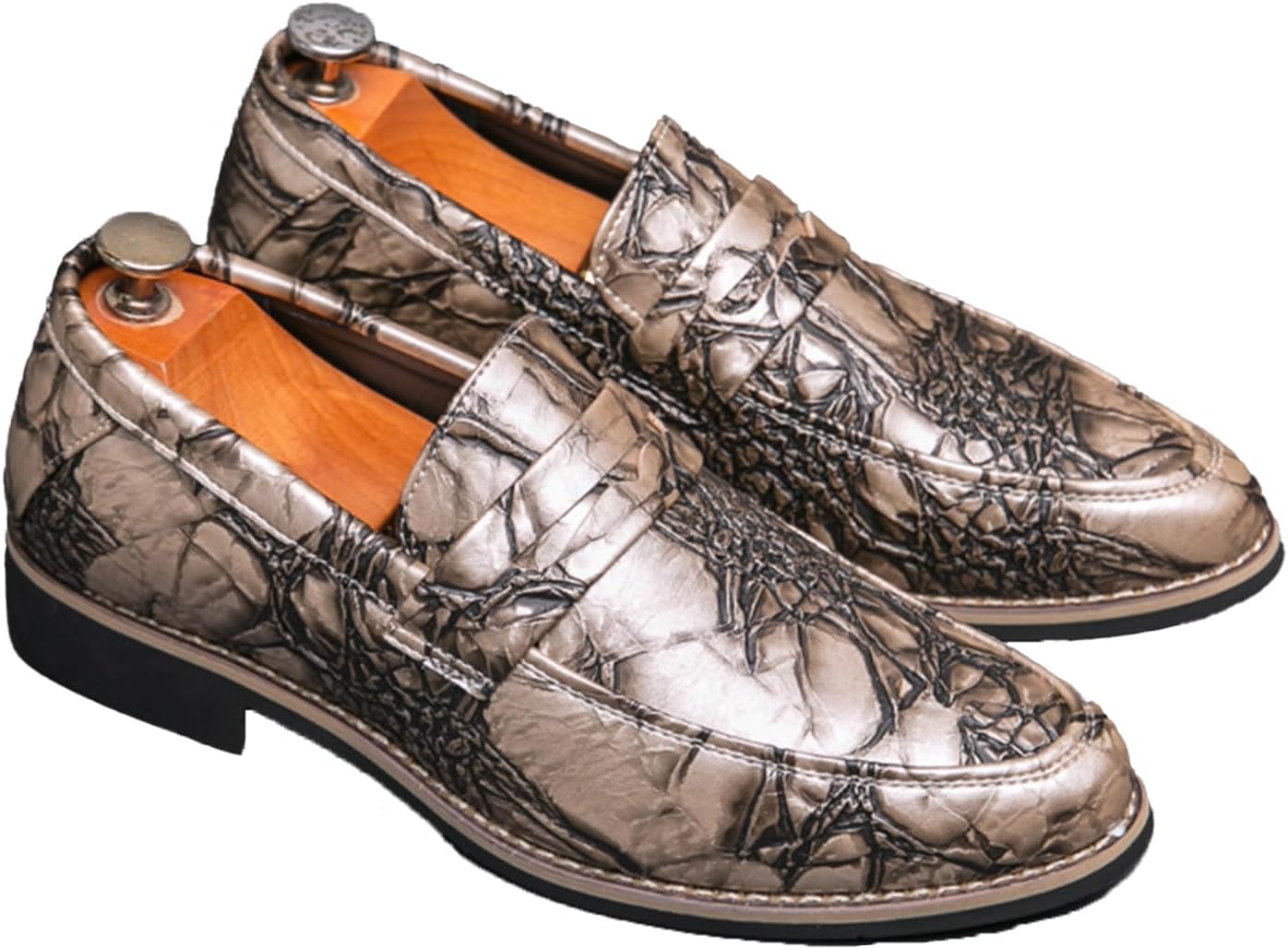 Мужские классические кожаные лоферы с принтом на массивном каблуке, формальные туфли с модным узором, низкий каблук, круглый носок, без шнурков, туфли-лоферы для смокинга, для бизнеса, вечеринок и свадеб Uzujbaa, золотой
Мужские классические кожаные лоферы с принтом на массивном каблуке, формальные туфли с модным узором, низкий каблук, круглый носок, без шнурков, туфли-лоферы для смокинга, для бизнеса, вечеринок и свадеб Uzujbaa, золотой