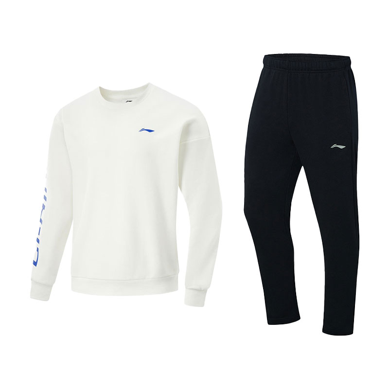 LiNing Повседневная спортивная одежда унисекс, белый top+черный pants
LiNing Повседневная спортивная одежда унисекс, белый top+черный pants