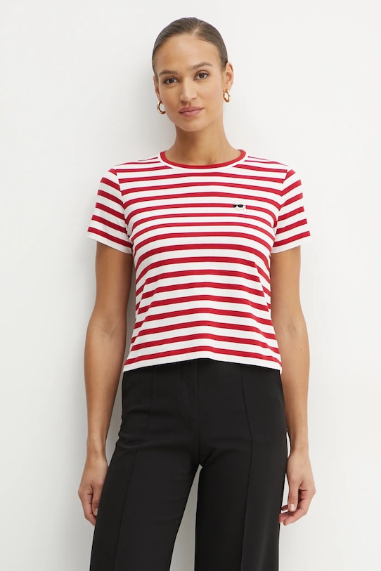 Хлопковая футболка Karl Lagerfeld, красный 
Хлопковая футболка Karl Lagerfeld, красный