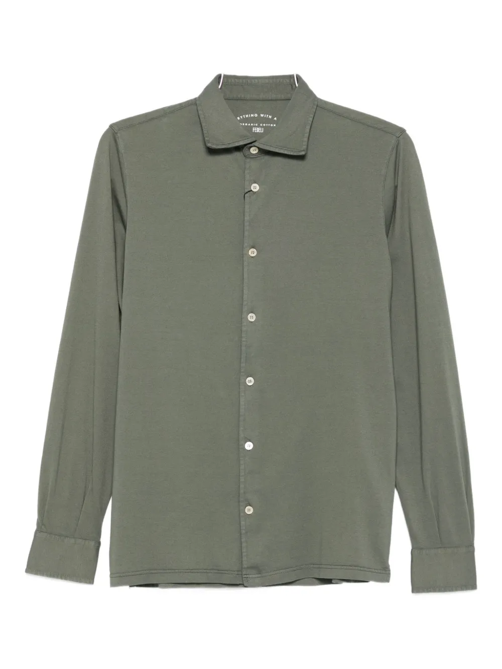 Хлопковая рубашка с длинными рукавами Fedeli, зеленый
Хлопковая рубашка с длинными рукавами Fedeli, зеленый