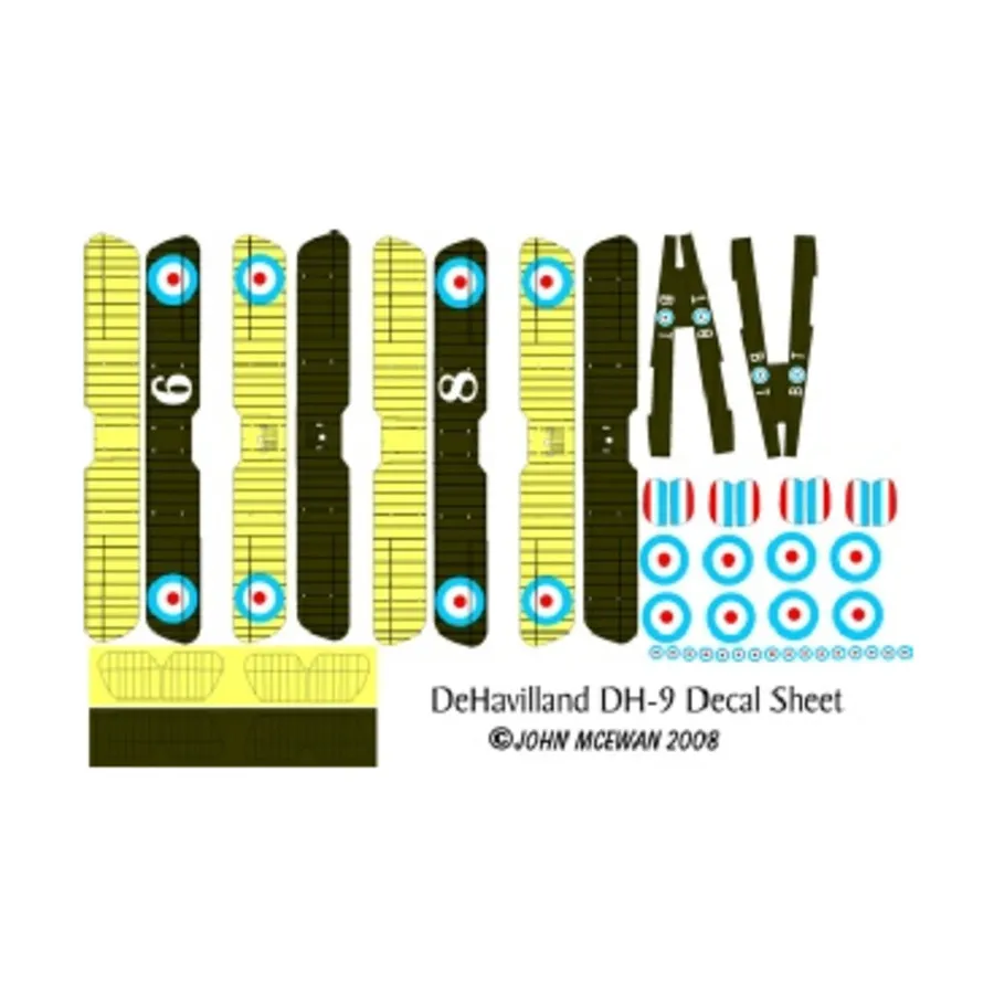 Набор наклеек DH-9 (1:144), Decals - British (Reviresco)
Набор наклеек DH-9 (1:144), Decals - British (Reviresco)