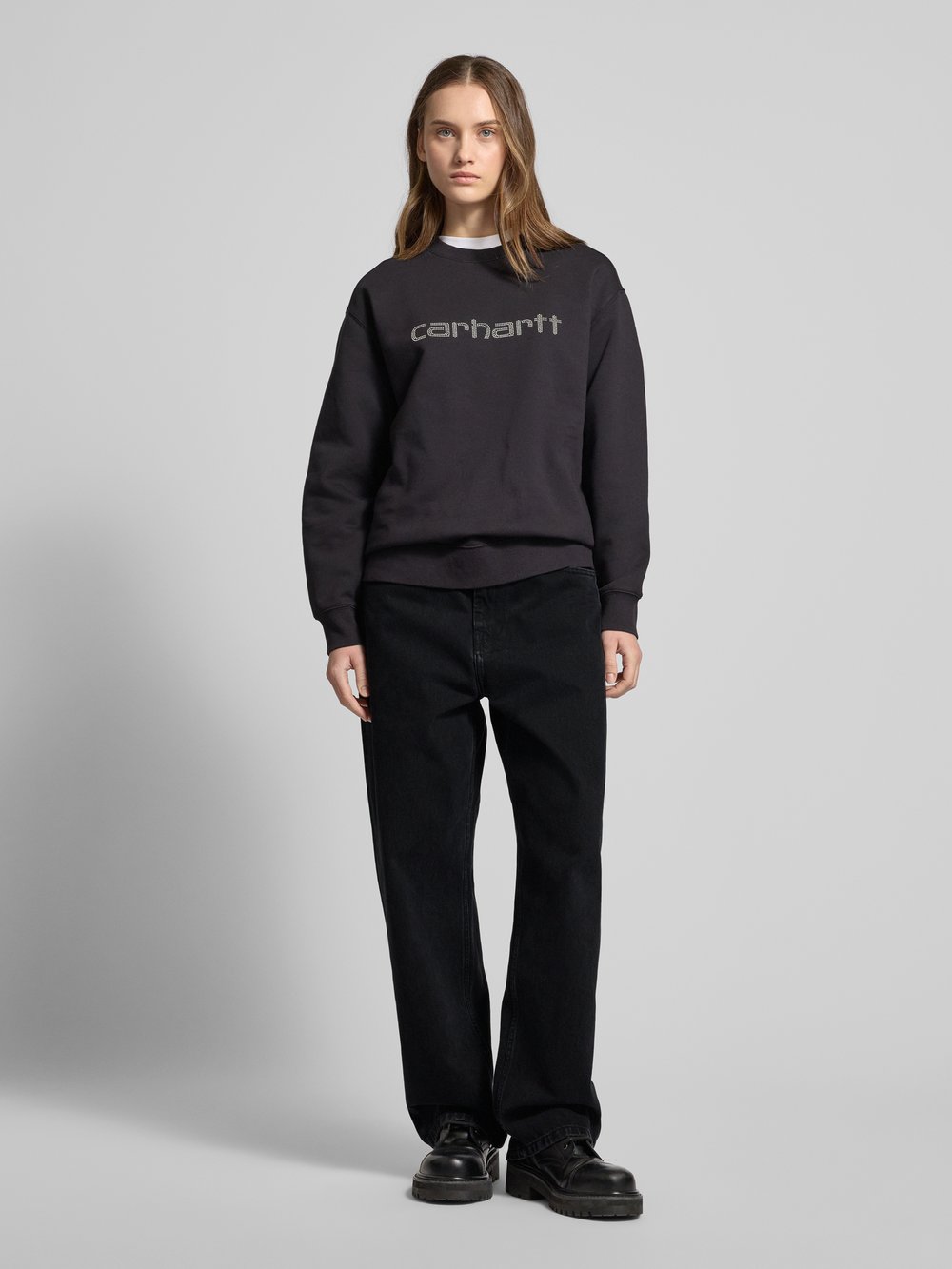 Джинсы свободного кроя с пятью карманами, модель «Брэндон» Carhartt Work In Progress, черный
Джинсы свободного кроя с пятью карманами, модель «Брэндон» Carhartt Work In Progress, черный