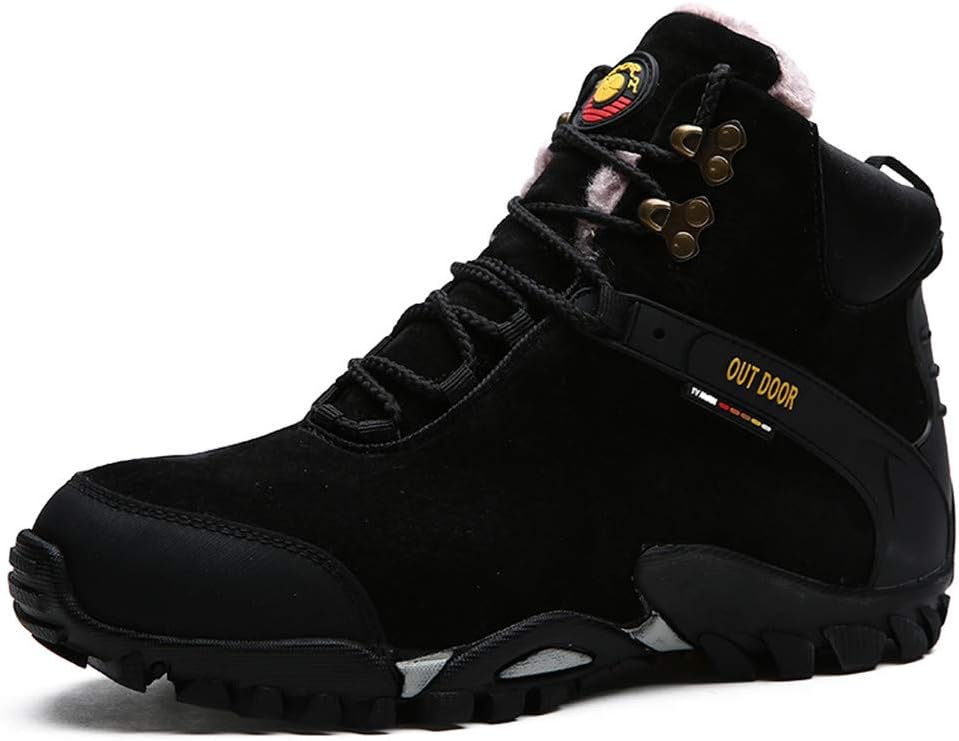 CHICLOVEY Мужские зимние походные ботинки для треккинга с меховой подкладкой, теплые, противоскользящие, для улицы, черный
CHICLOVEY Мужские зимние походные ботинки для треккинга с меховой подкладкой, теплые, противоскользящие, для улицы, черный