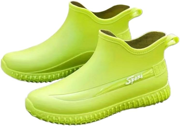 Мужские всесезонные резиновые дождевые ботинки HCHCTRY - без шнурков, противоскользящие, водонепроницаемые, дождевые ботинки для мужчин, удобные и долговечные, зеленый
Мужские всесезонные резиновые дождевые ботинки HCHCTRY - без шнурков, противоскользящие, водонепроницаемые, дождевые ботинки для мужчин, удобные и долговечные, зеленый