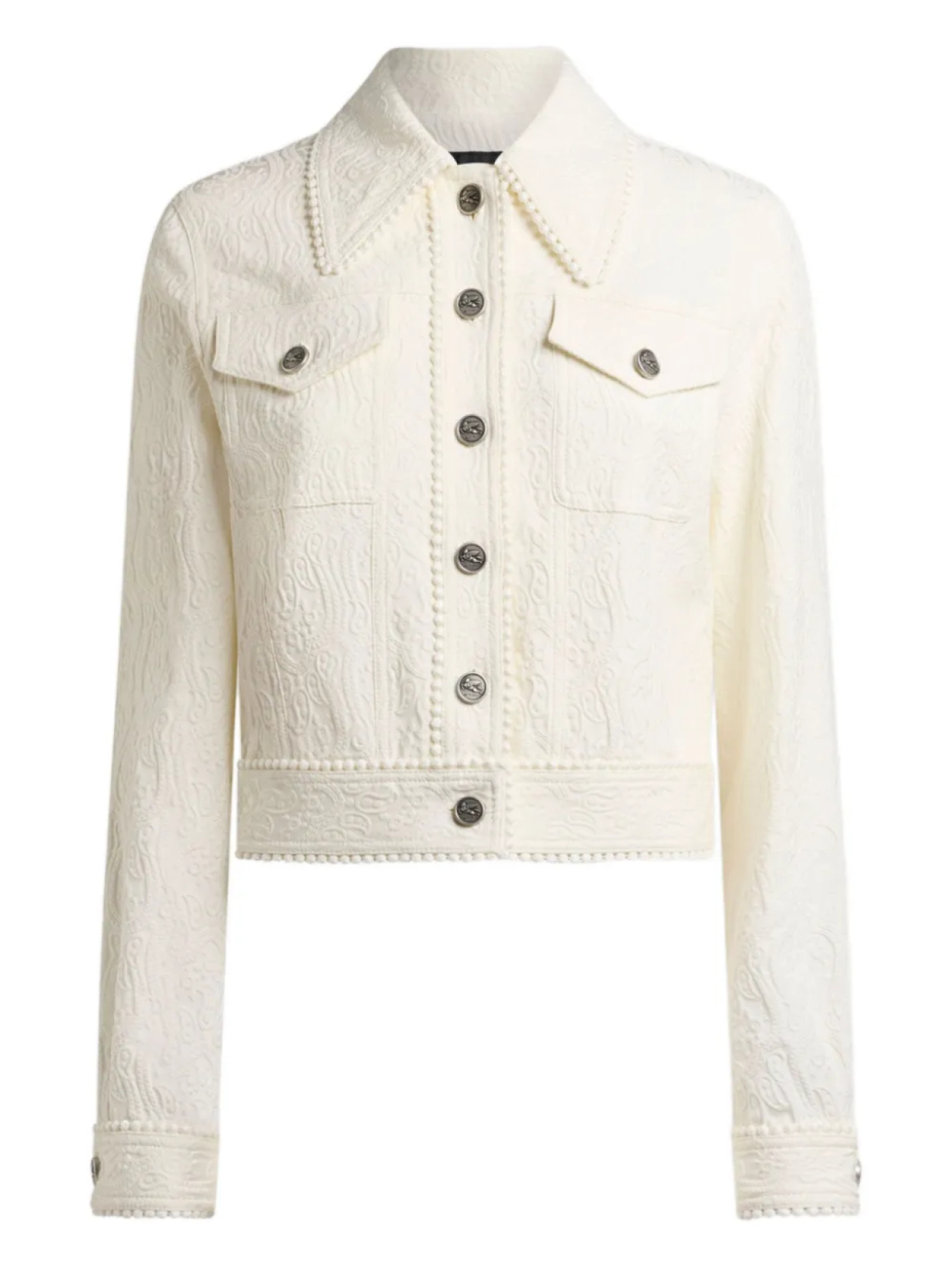 Укороченная куртка ETRO с узором пейсли и жаккардом, белый
Укороченная куртка ETRO с узором пейсли и жаккардом, белый