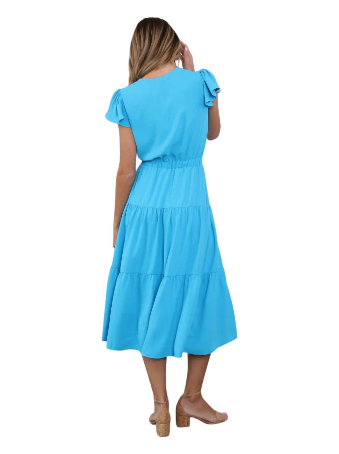 Платье Meredith синего цвета сафари Amanda Uprichard 
Платье Meredith синего цвета сафари Amanda Uprichard