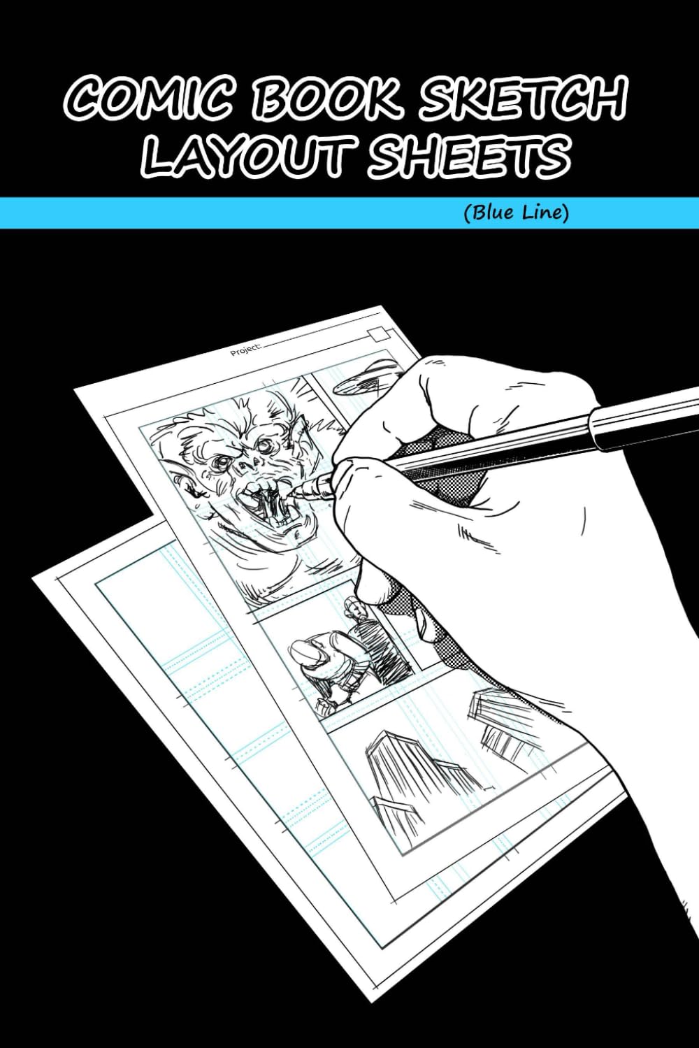 Comic Book Layout Sketch Pad Blue Line: Blue Line comic book layout sheets in pad form (Independently published)
Comic Book Layout Sketch Pad Blue Line: Blue Line comic book layout sheets in pad form (Independently published)