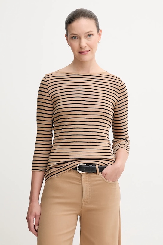 Хлопковый лонгслив United Colors Of Benetton, коричневый
Хлопковый лонгслив United Colors Of Benetton, коричневый