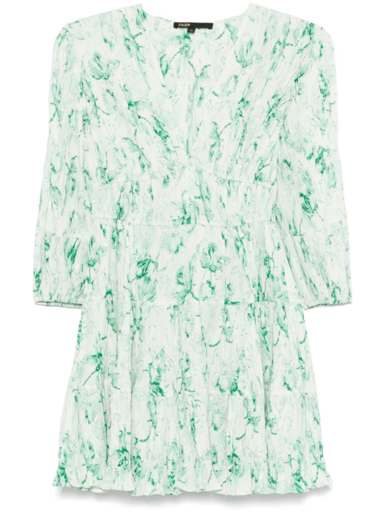 Maje узорчатое плиссированное мини-платье, зеленый
Maje узорчатое плиссированное мини-платье, зеленый