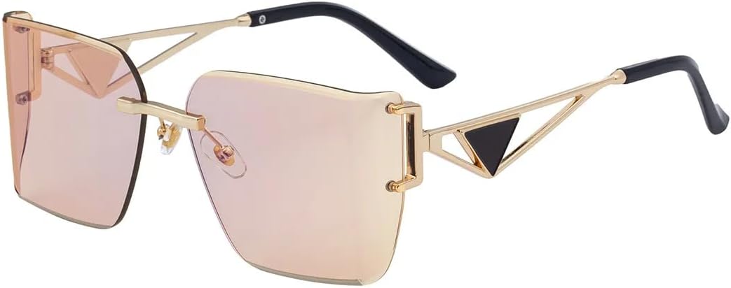 Женские солнцезащитные очки без оправы: классические, модные, для использования на открытом воздухе, на пляже, для вечеринок, защита от УФ-излучения UV400 TVTBBVV, Champagne
Женские солнцезащитные очки без оправы: классические, модные, для использования на открытом воздухе, на пляже, для вечеринок, защита от УФ-излучения UV400 TVTBBVV, Champagne