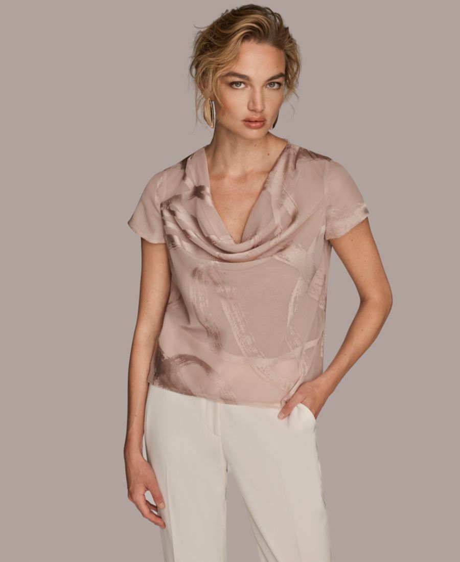 Женская блузка с воротником-хомутом Donna Karan New York, Shadow Pink
Женская блузка с воротником-хомутом Donna Karan New York, Shadow Pink