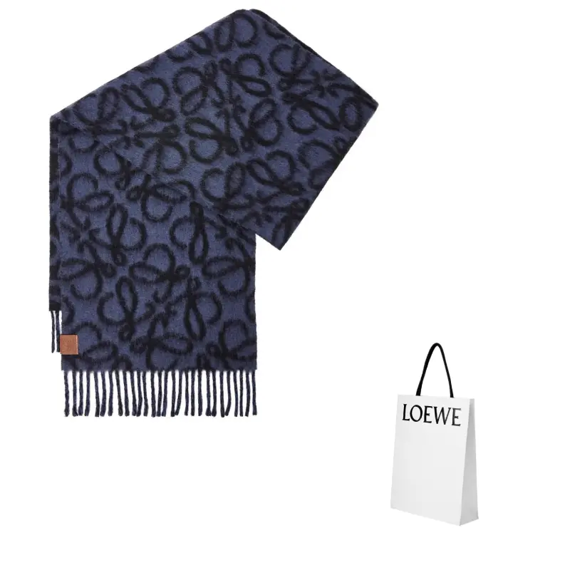 Loewe Вязаный шарф из альпаки, женский, синий
Loewe Вязаный шарф из альпаки, женский, синий