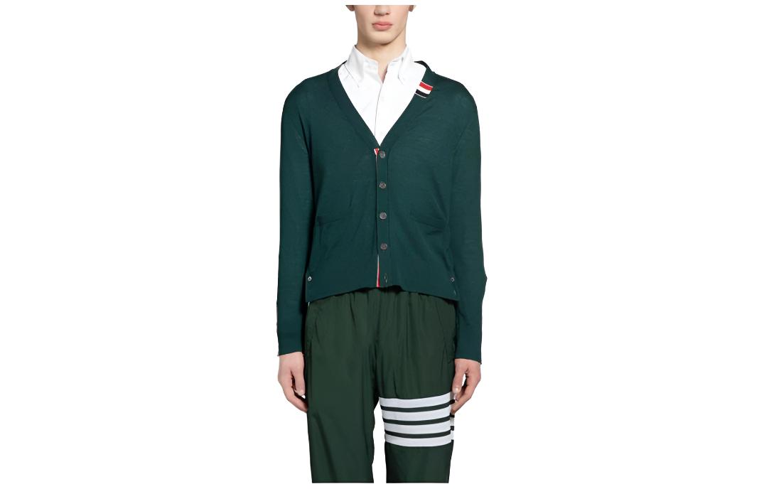 Пуловер на пуговицах THOM BROWNE, зеленый
Пуловер на пуговицах THOM BROWNE, зеленый