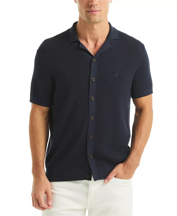 Мужской свитер с коротким рукавом и пуговицами спереди Nautica, синий
Мужской свитер с коротким рукавом и пуговицами спереди Nautica, синий