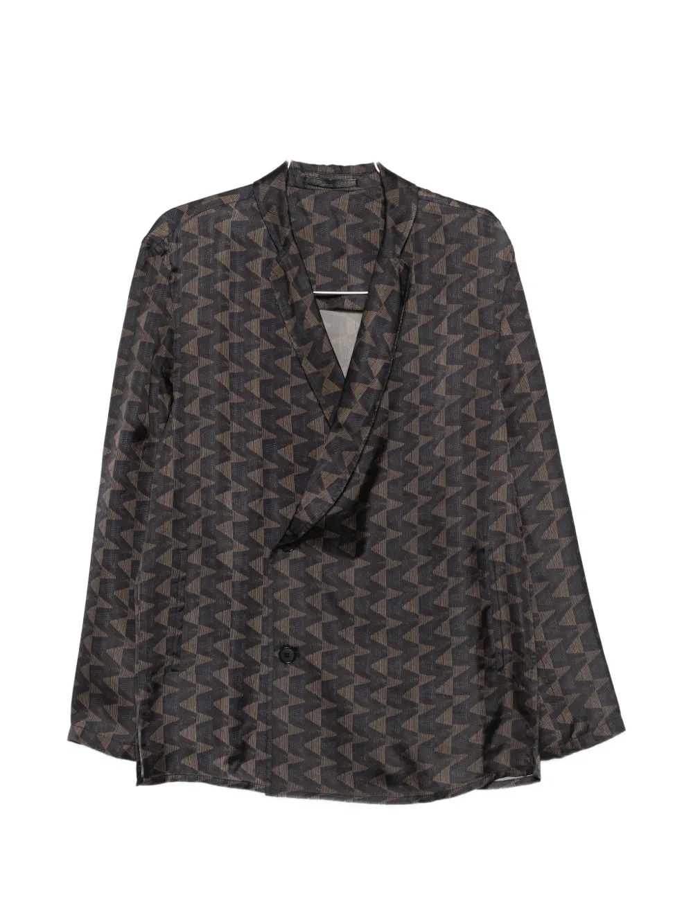 Блейзер с геометрическим узором Giorgio Armani, черный
Блейзер с геометрическим узором Giorgio Armani, черный