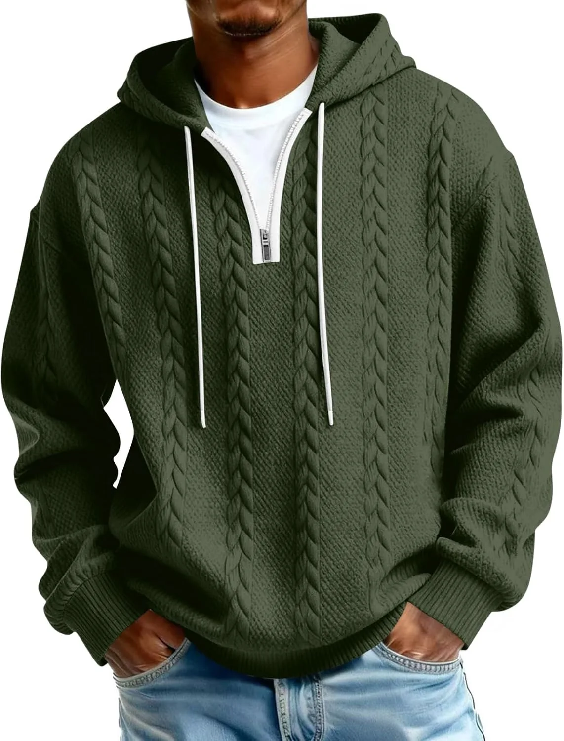 Мужская толстовка с капюшоном и карманом
Мужская толстовка с капюшоном и карманом