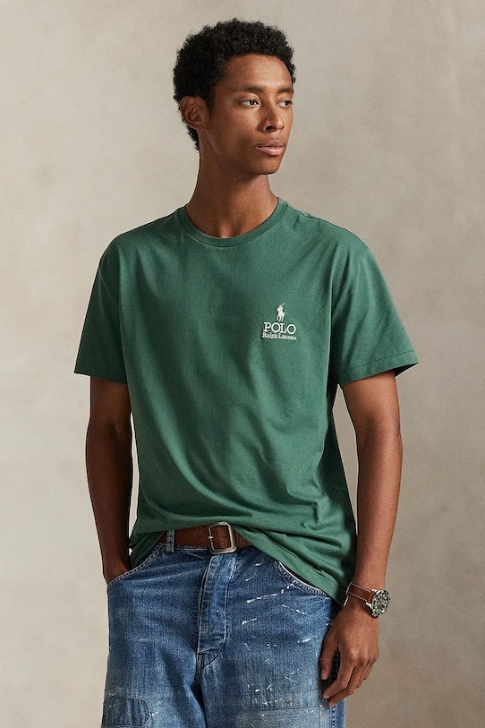 Хлопковая футболка Polo Ralph Lauren, зеленый
Хлопковая футболка Polo Ralph Lauren, зеленый