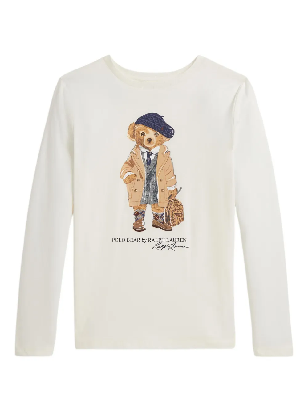 Футболка с принтом POLO RALPH LAUREN KIDS, белый 
Футболка с принтом POLO RALPH LAUREN KIDS, белый