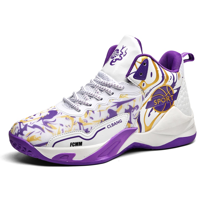 Противоскользящие и дышащие баскетбольные кроссовки для детей FCMM, белый/фиолетовый
Противоскользящие и дышащие баскетбольные кроссовки для детей FCMM, белый/фиолетовый
