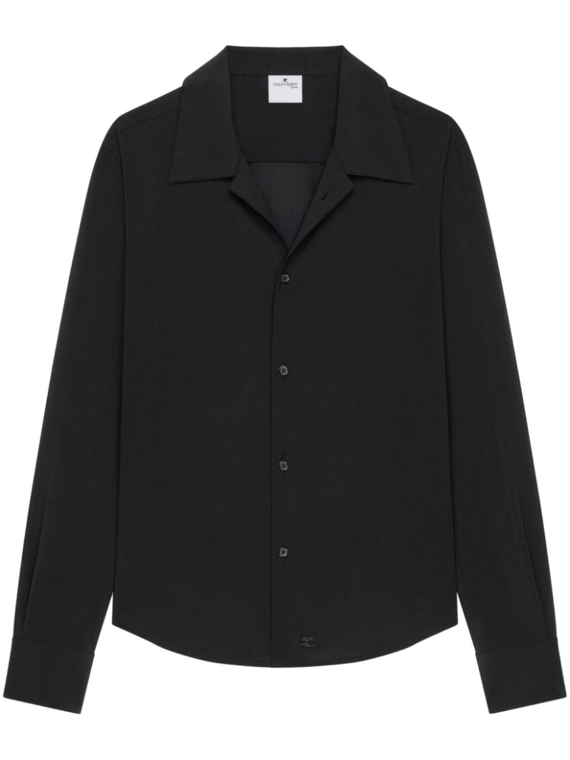 Courrèges рубашка с распашным воротником, черный
Courrèges рубашка с распашным воротником, черный
