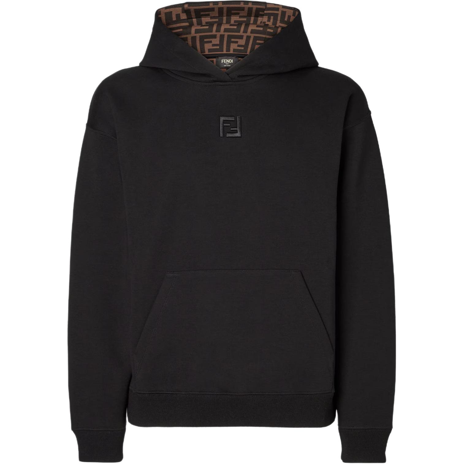 Вышитый лонгслив с капюшоном FENDI, черный
Вышитый лонгслив с капюшоном FENDI, черный