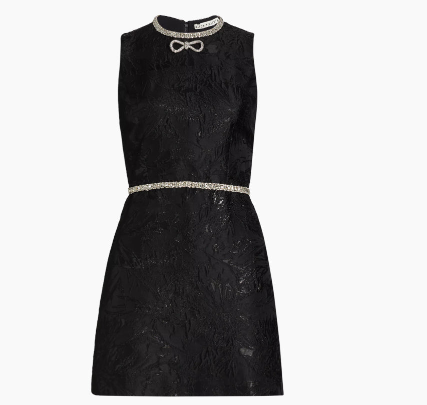 Alice + olivia Ellis Украшенное мини-платье без рукавов с круглым вырезом, черное
Alice + olivia Ellis Украшенное мини-платье без рукавов с круглым вырезом, черное