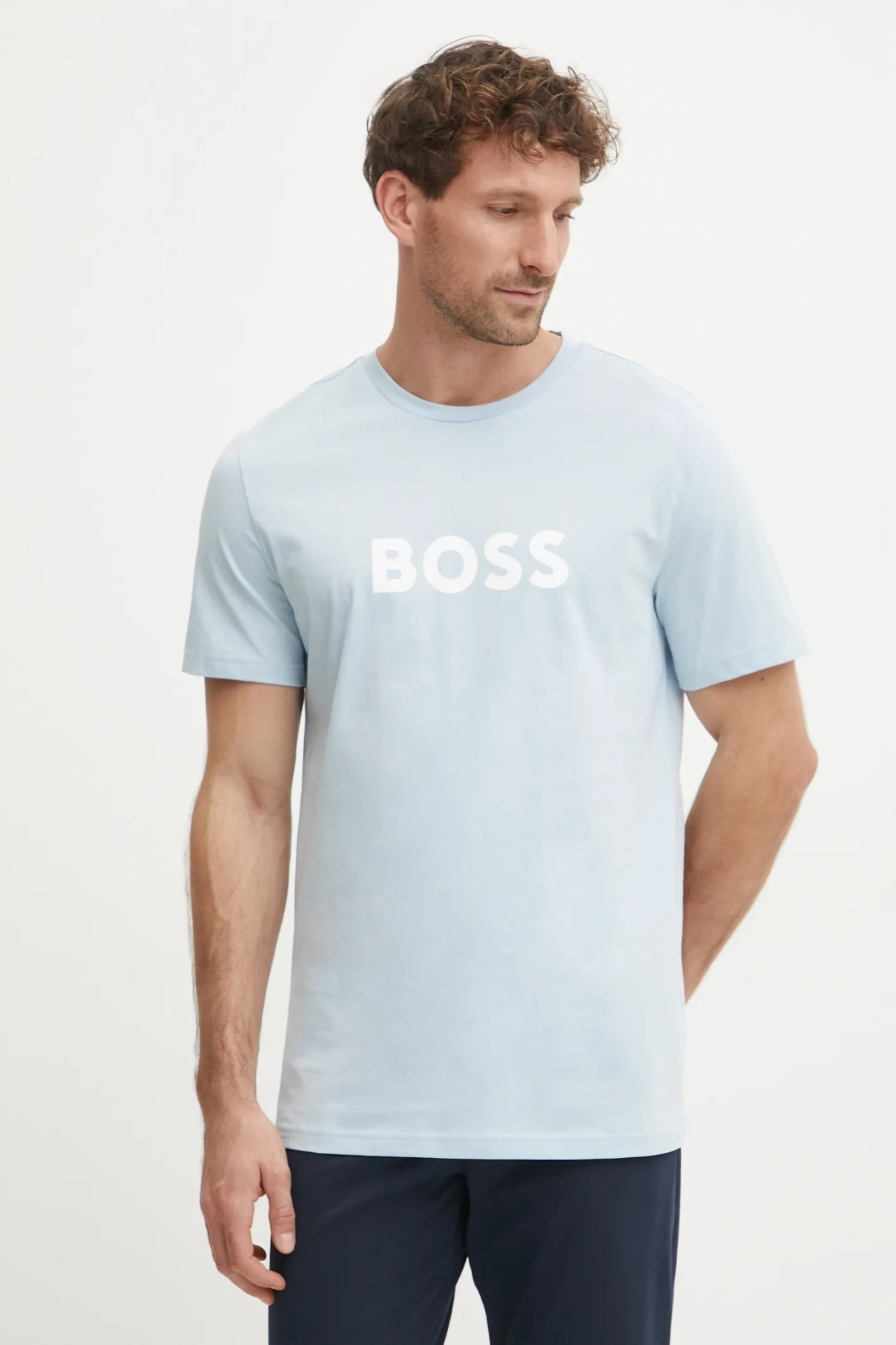 Хлопковая футболка BOSS, синий
Хлопковая футболка BOSS, синий