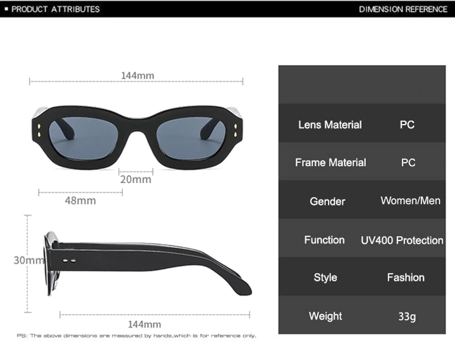 Модные солнцезащитные очки в форме многоугольника и прямоугольника для женщин, в стиле ретро, с заклепками, для мужчин, с защитой от УФ-излучения UV400 HHZZYVY, 4
Модные солнцезащитные очки в форме многоугольника и прямоугольника для женщин, в стиле ретро, с заклепками, для мужчин, с защитой от УФ-излучения UV400 HHZZYVY, 4