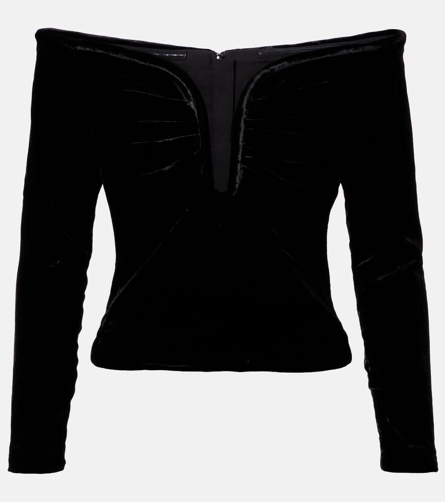 Топ с открытыми плечами из вельвета Roland Mouret, Black
Топ с открытыми плечами из вельвета Roland Mouret, Black