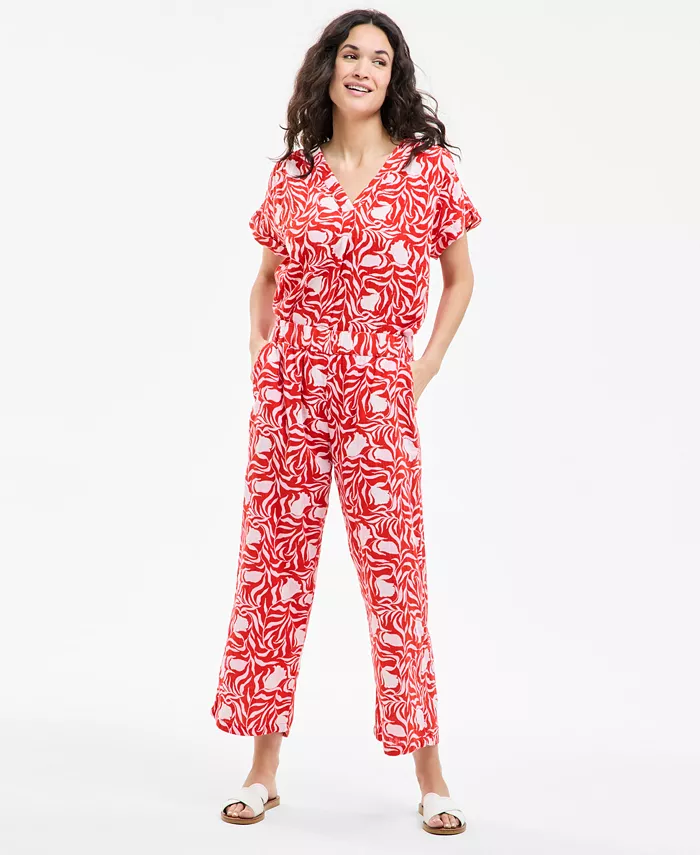 Женские укороченные брюки из хлопкового муслина с принтом, на резинке Style & Co, оранжевый
Женские укороченные брюки из хлопкового муслина с принтом, на резинке Style & Co, оранжевый