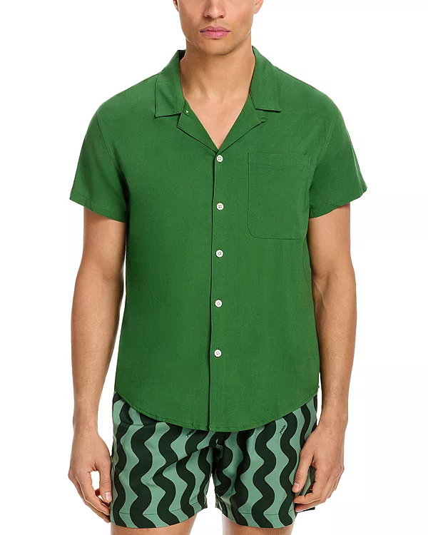 Однотонная курортная рубашка Yuasa Menswear, зеленый
Однотонная курортная рубашка Yuasa Menswear, зеленый